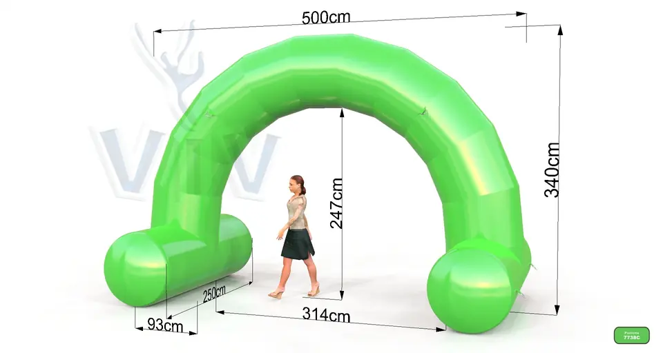 Arch gate self - standing 5 m commercial promotional inflatable gate