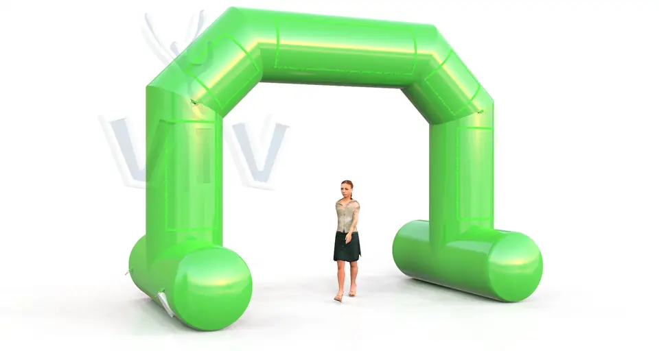 Diagonal self - standing gate 5 m commercial promotional inflatable gate