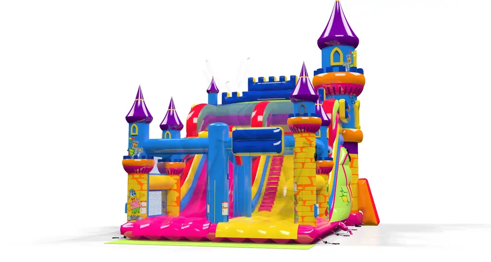 Slide Knigh's Castle with Active Center Kinderhotel commercial inflatable playground