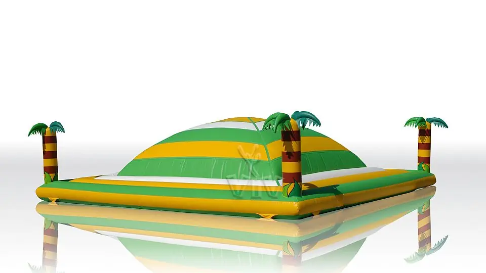 Soft Mountain with palms 10 x 10 m with the floor under the bowl commercial inflatable soft mountain